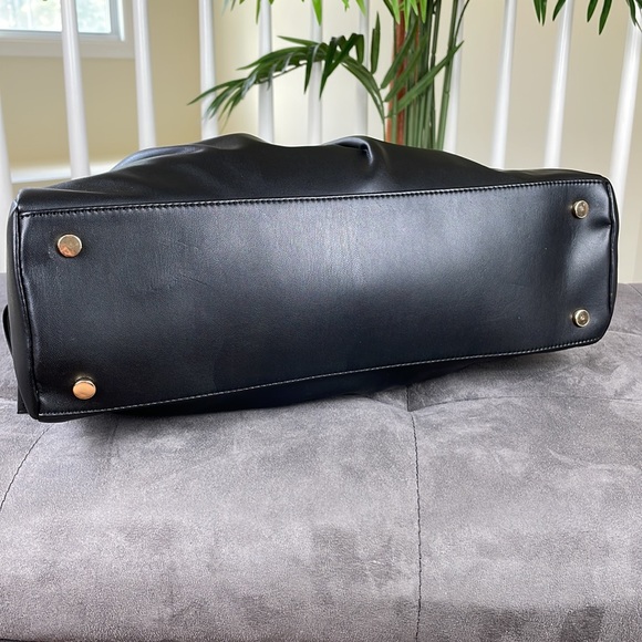 INC INTERNATIONAL CONCEPTS~KJ Dome Tote ~ Black and Gold ~ NWT! - Picture 6 of 8